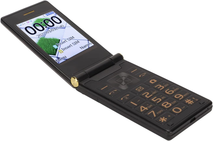 Entsperrtes Senioren-Flip-Handy, 2,8-Zoll-Grossbildschirm, Einfach zu Bedienendes Flip-Handy für ält