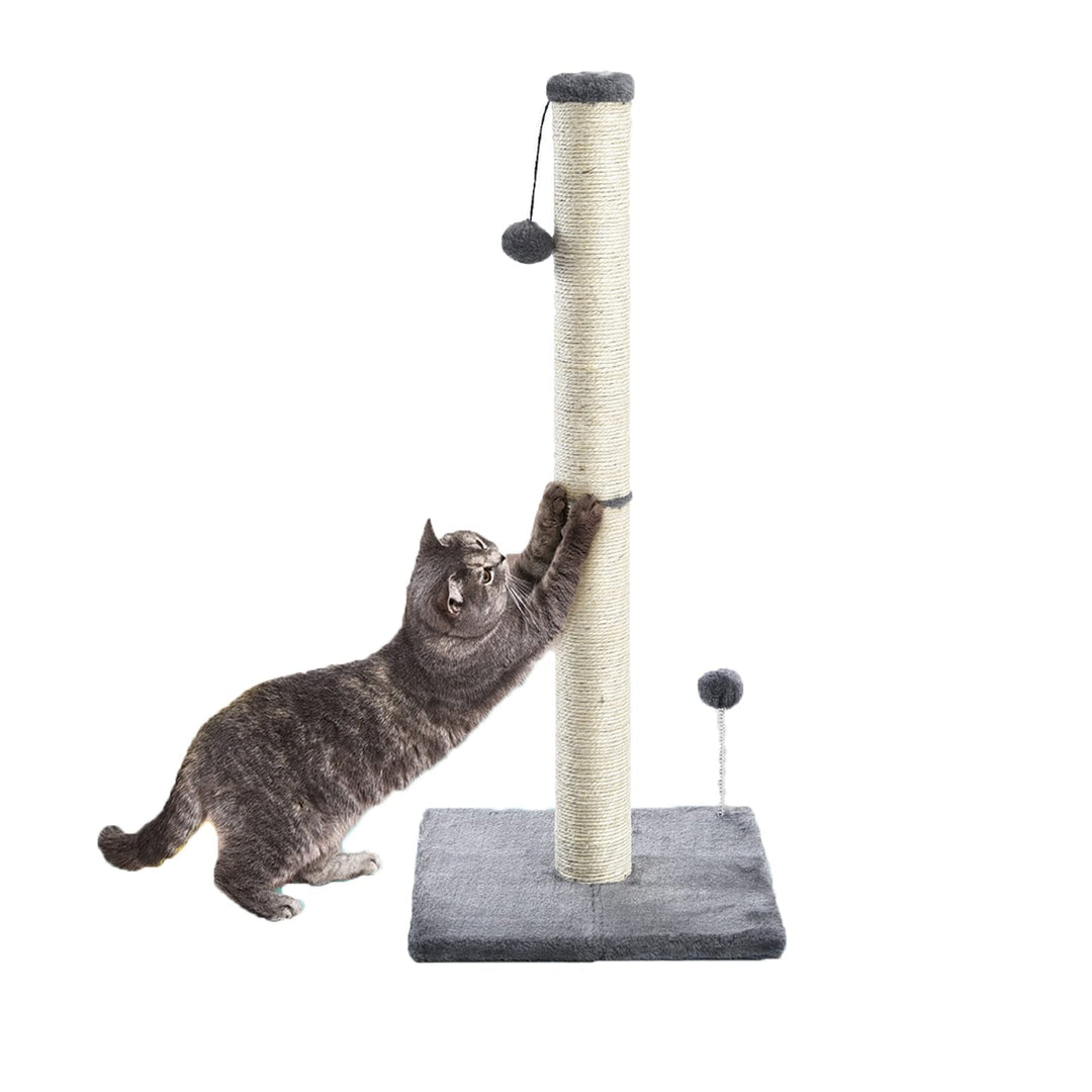 Kratzsäule für Katzen,Kratzbaum für Katzen 80cm Kratzsäule XXL Natural Sisal Seil Pole mit hängendem