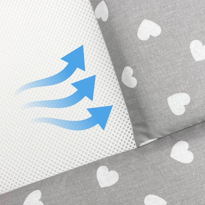 Babysanity - Bettumrandung Babybett mit Baby Air Mesh-System ausgestattet - Der weiche und stabile b