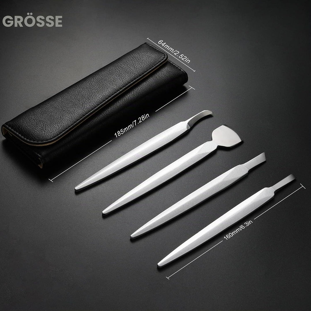 FERYES Pediküre-Messer, eingewachsene Zehennägel, 4-teilig, professionelles Pediküre-Werkzeug-Set, e