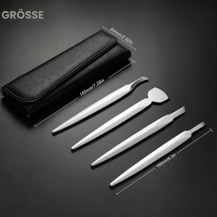 FERYES Pediküre-Messer, eingewachsene Zehennägel, 4-teilig, professionelles Pediküre-Werkzeug-Set, e