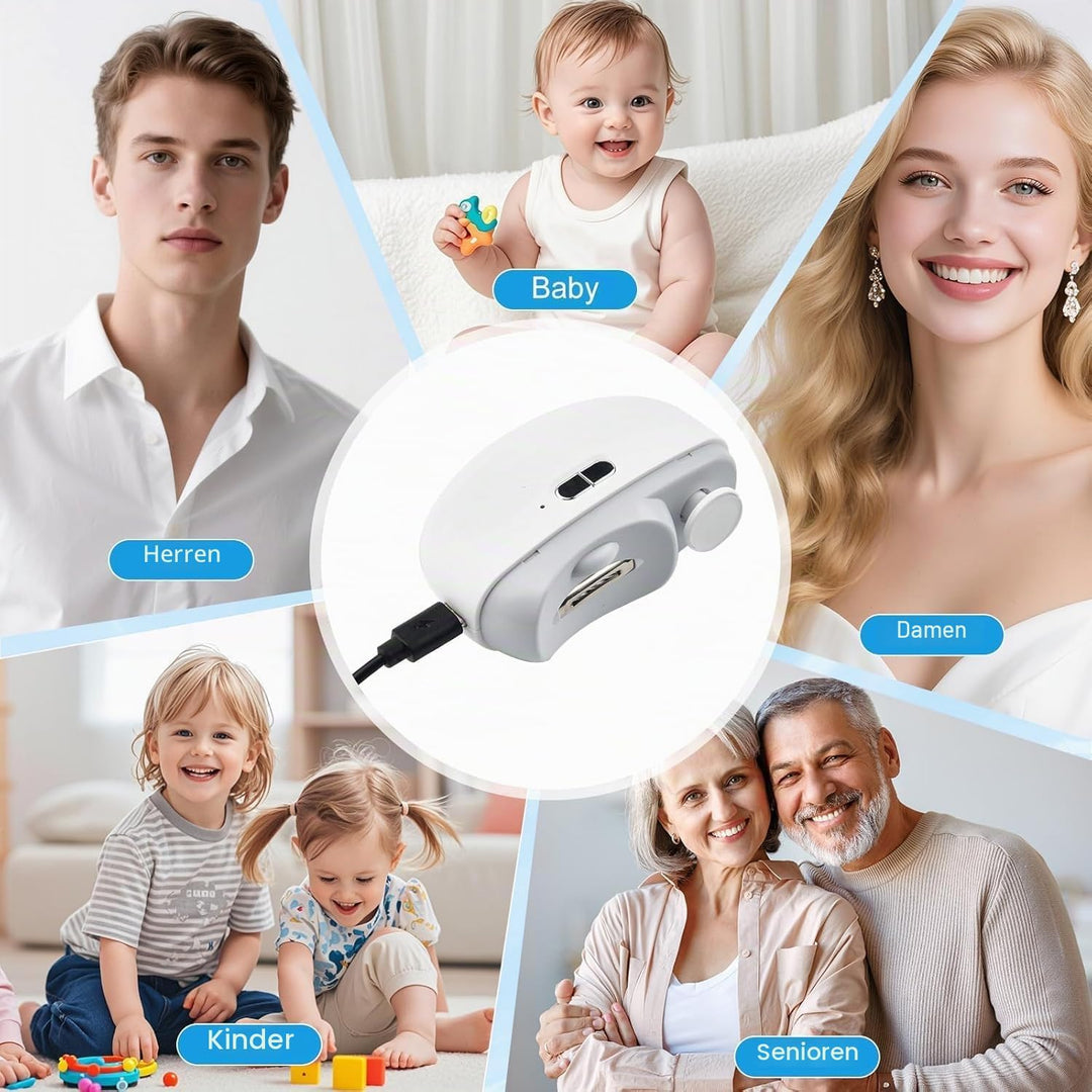 Elektrischer Nagelknipser, Nagelschleifer Elektrisch Professionell 3-in-1, Elektrische Nagelfeile LE