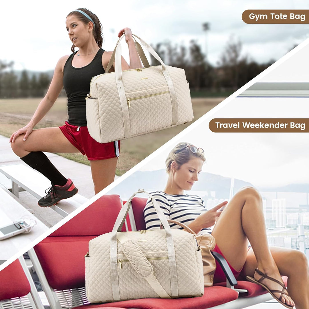 LOVEVOOK Reisetasche Damen Sporttasche Gross mit Laptopfach Weekender Handgepäck Tasche Gym Bag Trav