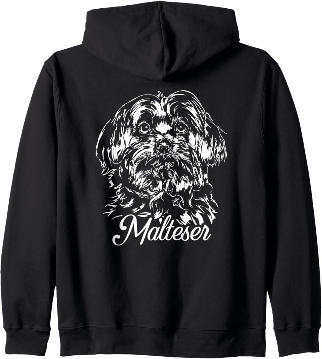 Malteser süsser Hund Hunde Hundeportrait Geschenk Hunde Kapuzenjacke