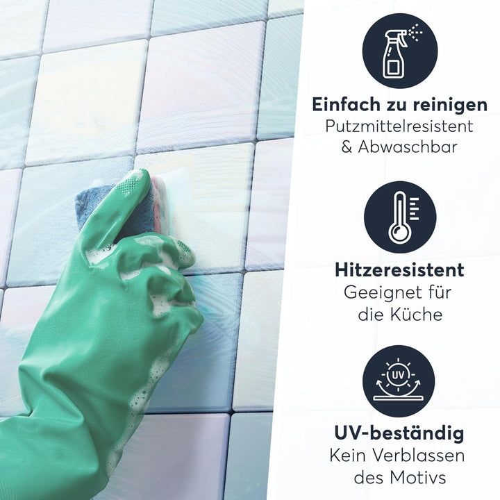 30 Stück Klebefliesen Folie 20x20 cm für Bad und Küche - Fliesenfolie, Fliesenfaufkleber - Sticker F