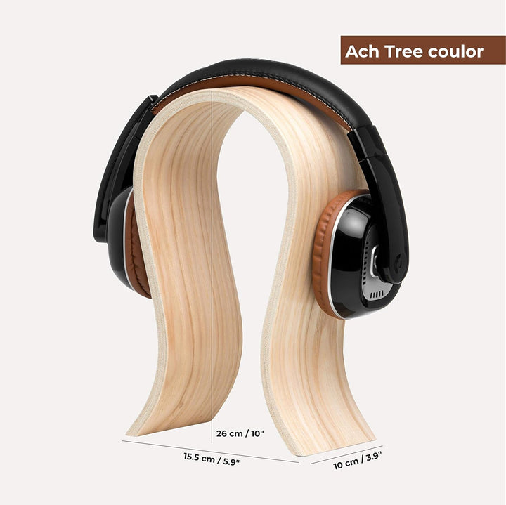 Kopfhörer Ständer aus Holz, Minimalistisches Stilvolles Detail für Ihren Schreibtisch, Ideale Headse