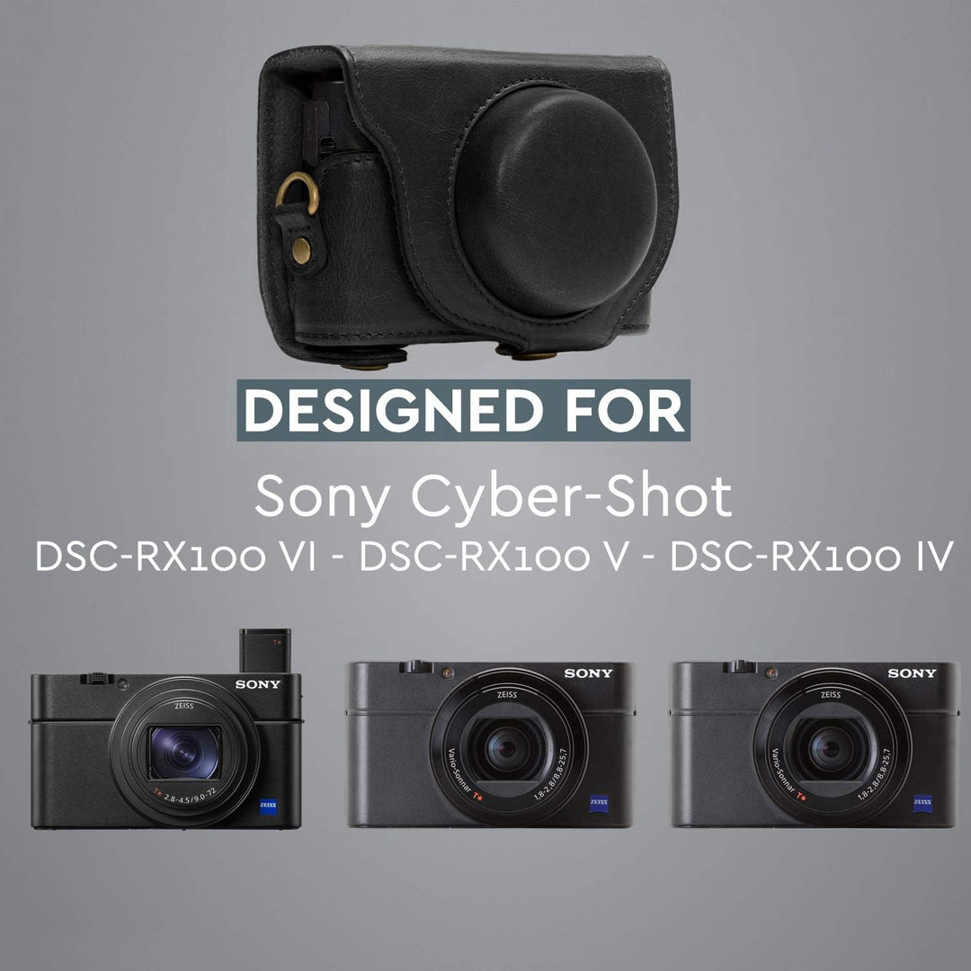 MegaGear MG588 Sony Cyber-shot DSC-RX100 VI, DSC-RX100 V, DSC-RX100 IV Ever Ready Leder Kameratasche