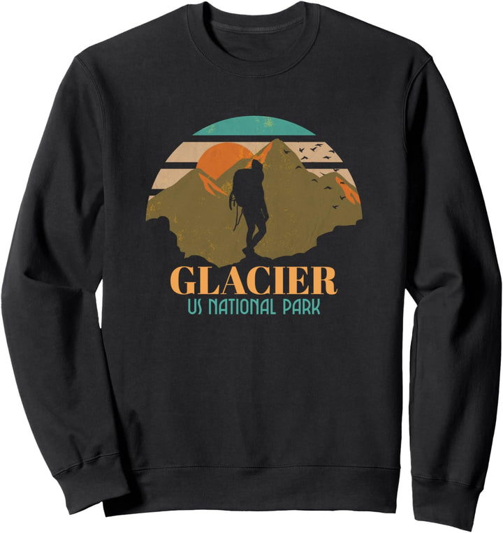 Gletscher US National Park Montana Reisen Camping Wandern Sweatshirt