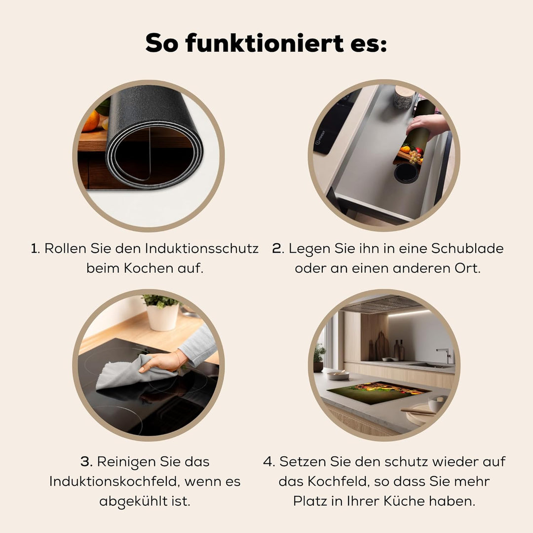 KitchenYeah© Herdabdeckplatte Einteilig Herdabdeckung Abdeckplatte für Ceranfeld Abdeckung Induktion