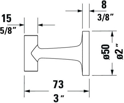 Duravit Starck T Handtuchhaken, Messing, Chrom, one size für 1 Handtuch Chrom, für 1 Handtuch Chrom