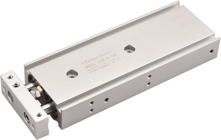Heschen Doppelter Aluminium-Luftzylinder, CXSM 20-100, Führungsstangen-Platte, Doppelstabgeführt, Pn