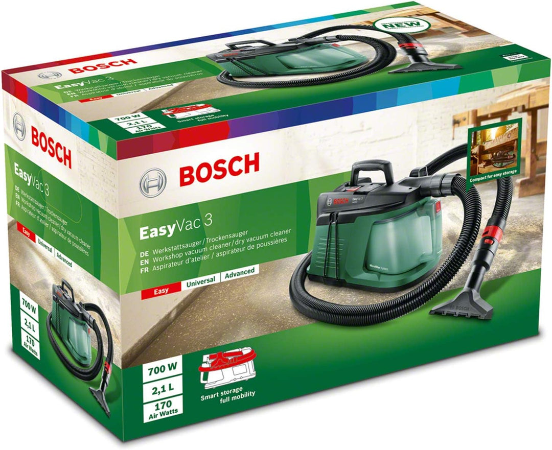 Bosch Handstaubsauger EasyVac 3 (700 Watt, 2 L Staubbehälterkapazität, im Karton)