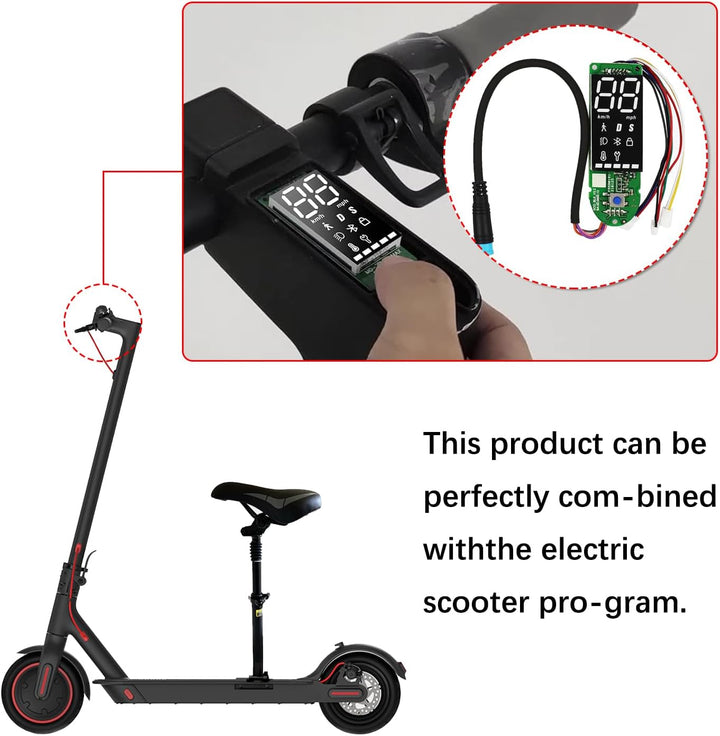Elektroroller Scooter Armaturenbrett, PCB Wasserdichtes Scooter Armaturenbrett mit Bluetooth LCD Dis