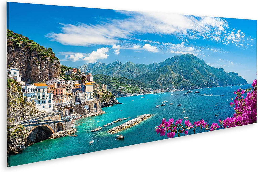 islandburner Bild auf Leinwand Landschaft Amalfiküste Atrani Berühmte Stadt In Italien Bilder Wandbi
