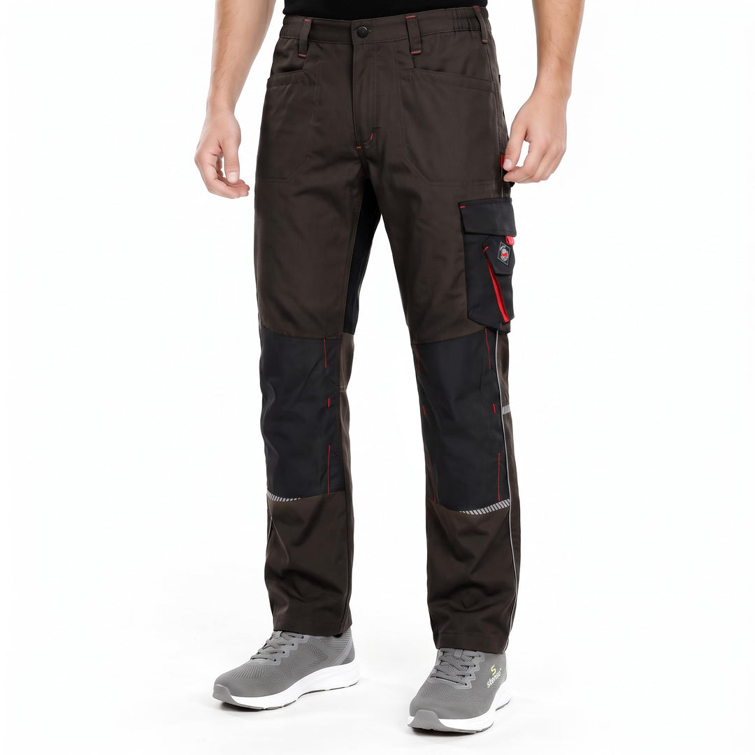 Stenso Prisma Arbeitshosen Männer Cargohose Herren mit Elastischem Bund, Hammerschlaufe, Zwei Vorder