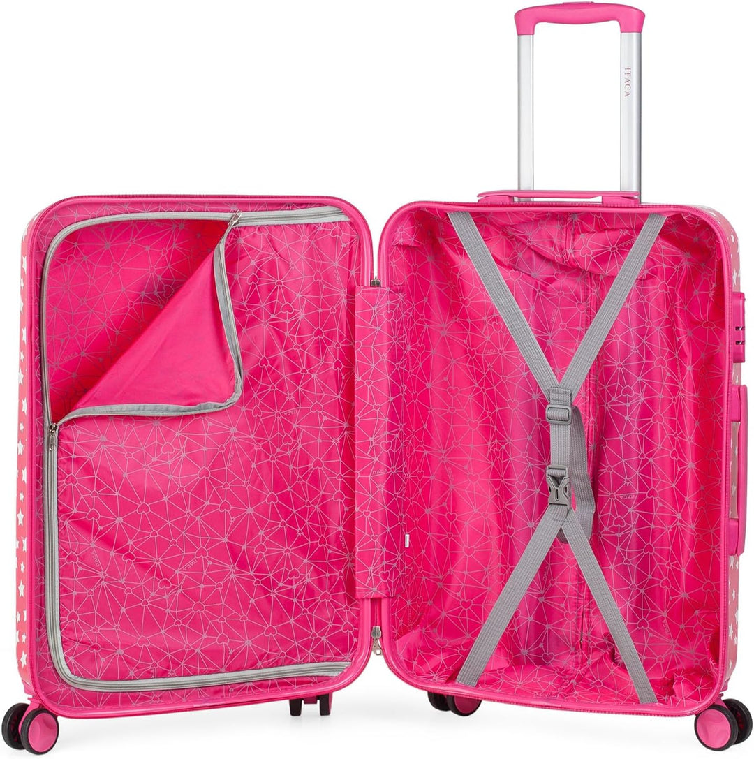 ITACA - Koffer Mädchen. Polycarbonat Koffer mit Integriertes Zahlenschloss - 4 Rädrig Reisekoffer, F