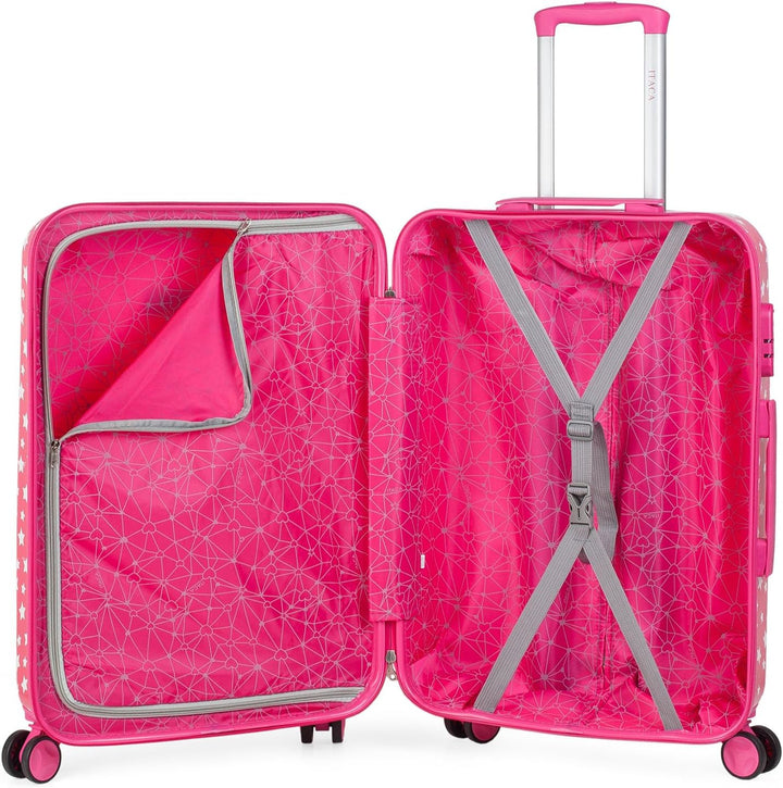 ITACA - Koffer Mädchen. Polycarbonat Koffer mit Integriertes Zahlenschloss - 4 Rädrig Reisekoffer, F