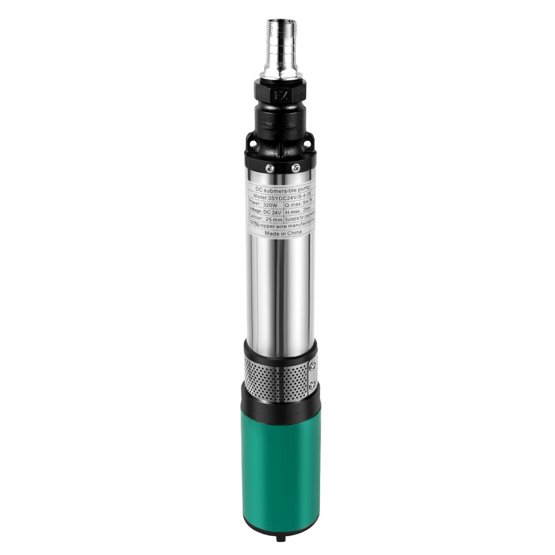 Brunnenpumpe, Brunnenpumpe, tief, 320 W/24 V DC, Tauchpumpen, Edelstahl, 25 m, 4500 U/min, Durchmess