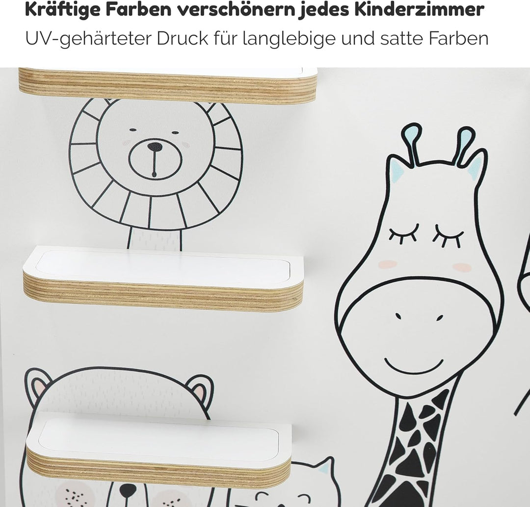 stadtecken Holzregal für Musikbox I Passend für die Toniebox und ca. 35 Tonies I Perfekte Aufbewahru