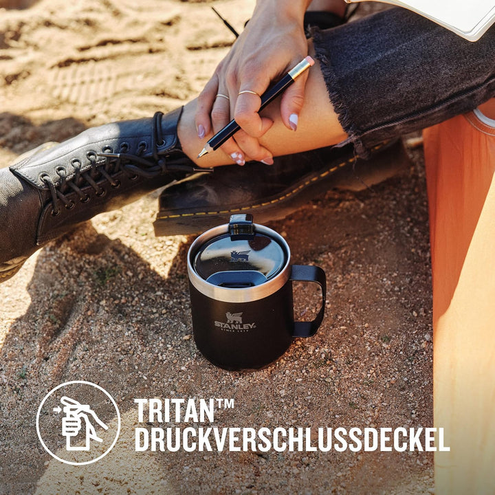 Stanley Classic Legendary Camp Mug Thermobecher 354 ml - Hält 1.5 Stunden Heiss - 3 Stunden Kalt - B