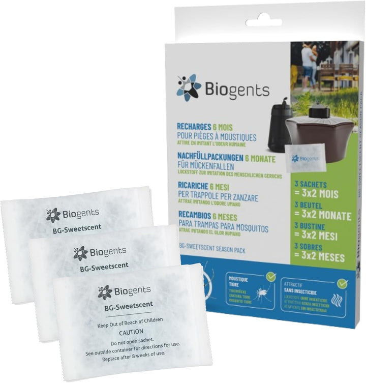 Biogents BG-Sweetscent Mücken Lockstoff I 3er Pack I zur Anlockung der Asiatischen Tigermücke & Deng