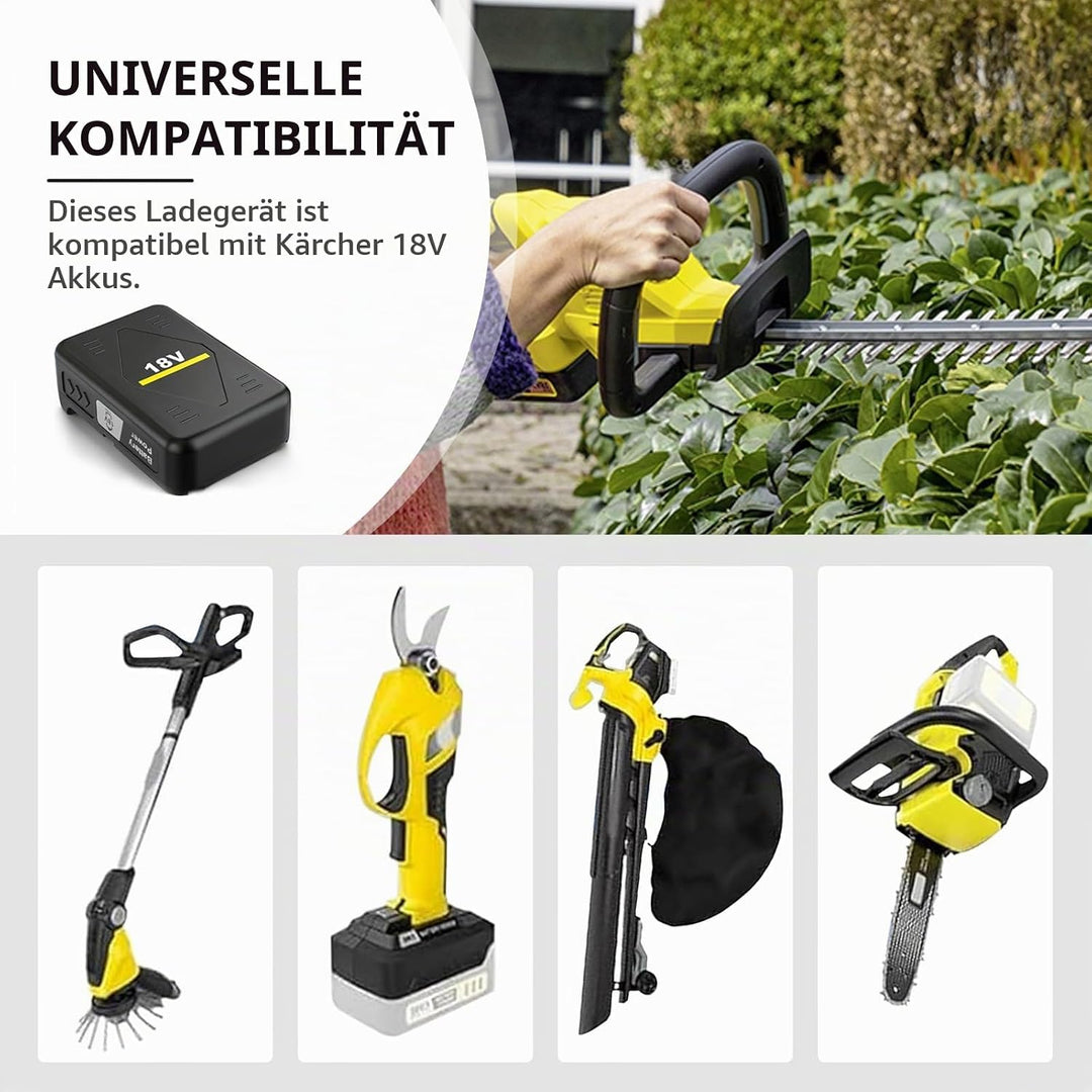 Komfortables Ladegerät für Kärcher Akku-Schnellladegerät-Set - schwarz