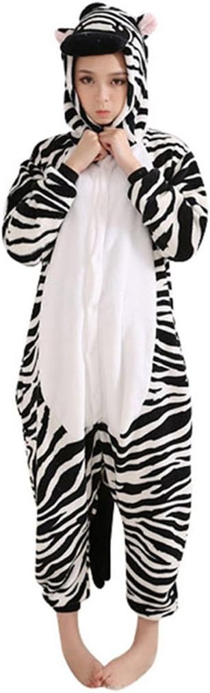 Heisses Unisex-Kostüm für Karneval und Halloween, Cosplay Zoo, Einheitsgrösse schwarz Zebra Medium M