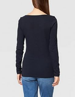 Marc O'Polo Damen Langarmshirt aus Bio-Baumwolle Unterziehshirt XS Blau, XS Blau