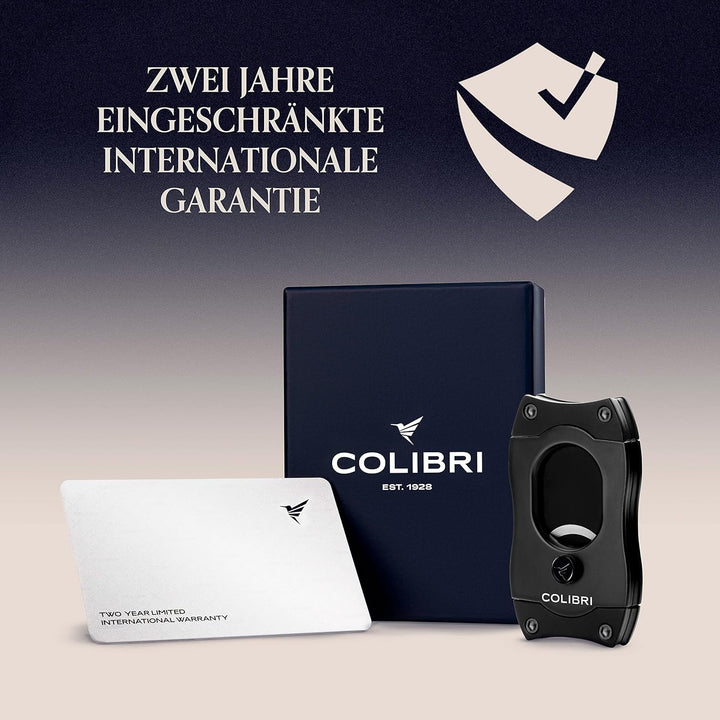 Colibri S-Cut Zigarrenschneider - Klassischer Gerader Schnitt - Bis zu 66 Ringmass Zigarren - Ergono