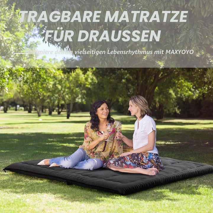 MAXYOYO Futonmatratze, tragbar, faltbar, hypoallergener Stoff und Schaumstoff-Matratzenauflage mit G