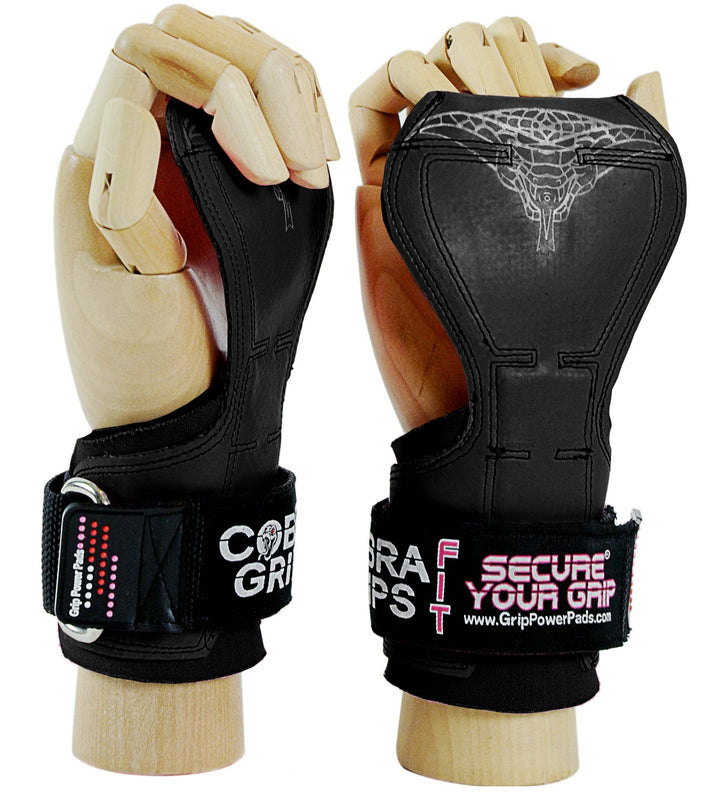 Cobra Grips Fit Gewichtheber-Handschuhe, robuste Gurte, Alternative zu Powerlifting-Haken für Kreuzh