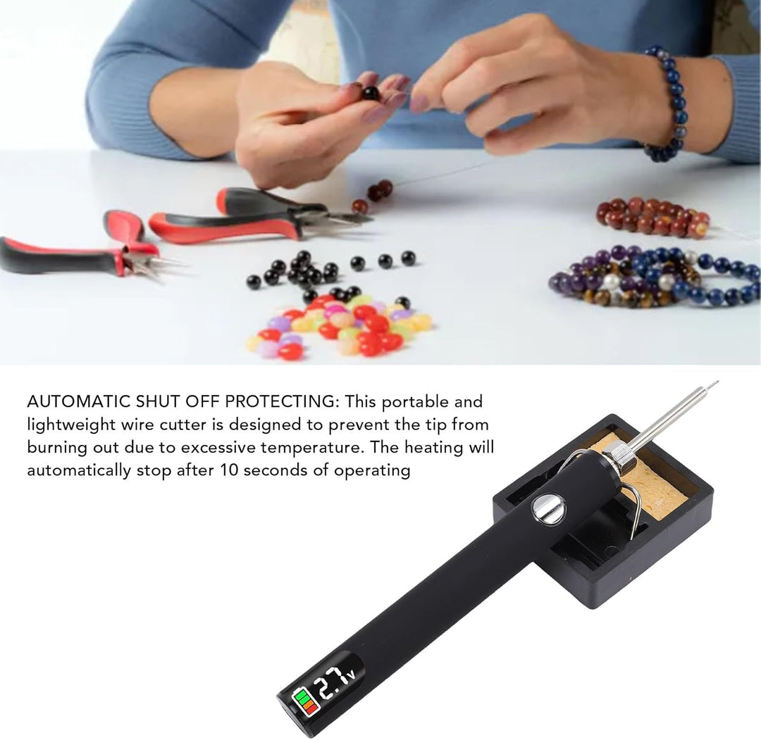 Wiederaufladbares Fadenbrenner -Kit für Schmuckherstellung, Digitales Faden -Zapper -Werkzeug mit Er