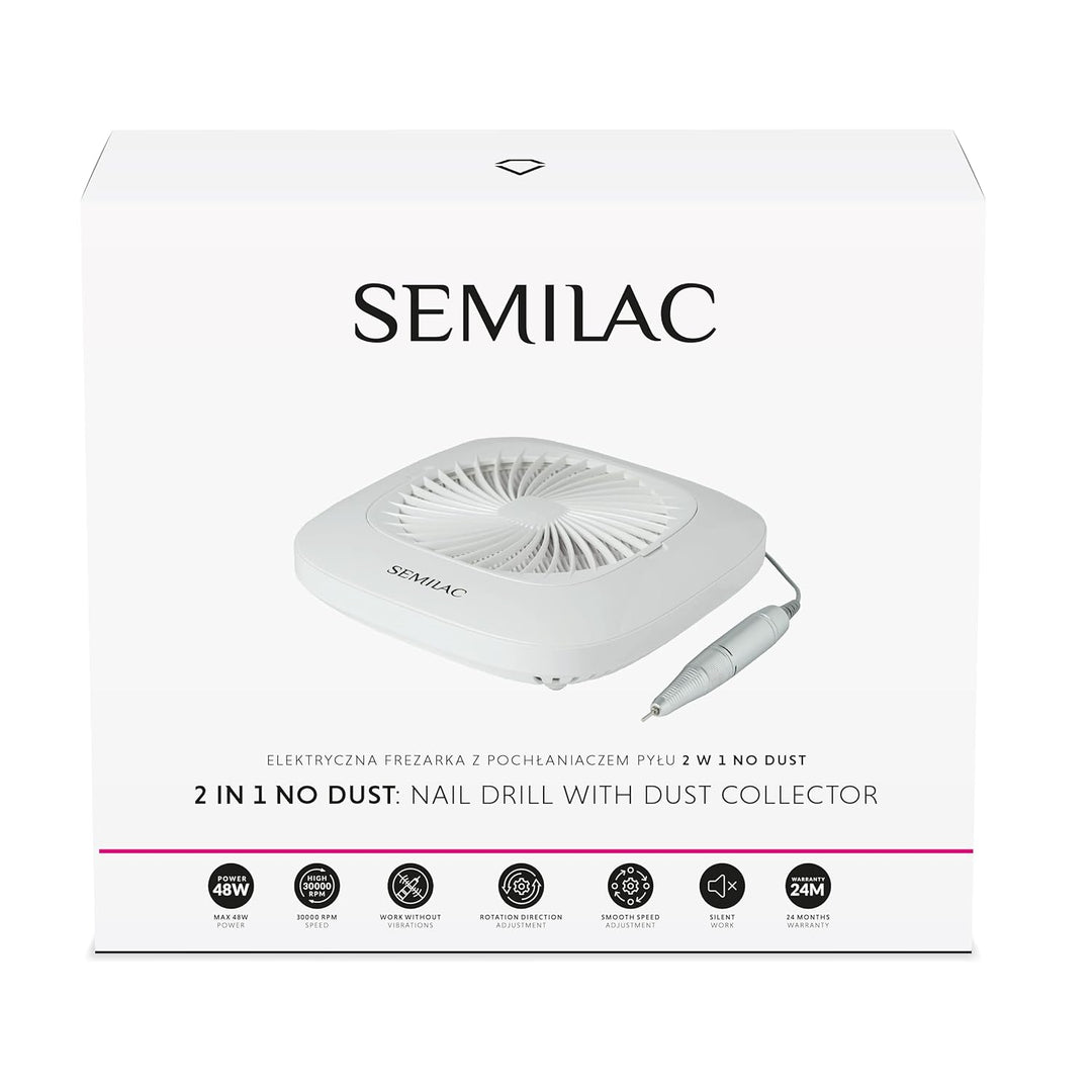 Semilac Elektrisch Nagelfräser (No Dust 2in1) 1 Stück (1er Pack), 1 Stück (1er Pack)