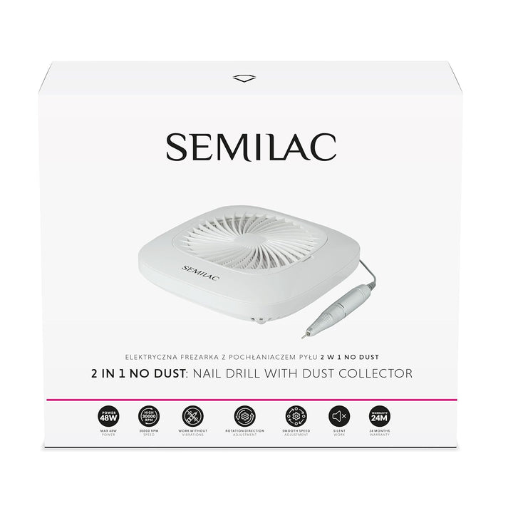 Semilac Elektrisch Nagelfräser (No Dust 2in1) 1 Stück (1er Pack), 1 Stück (1er Pack)