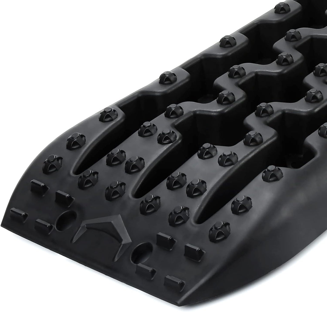 Gimisgu 2x Sandbleche Offroad Traktionsmatte Kunstoff Anfahrhilfe Recovery Board Tracks mit Aufbewah