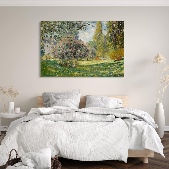 Printed Paintings Leinwand (100x70cm): Claude Monet - Landschaft am Park Monceau (1876) 100x70 cm, 1