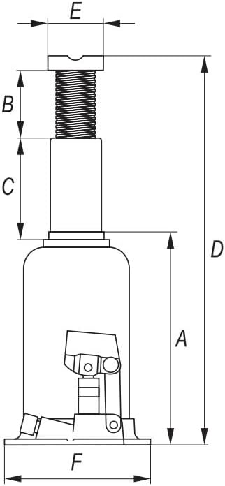 HYDRAULIC BOTTLE JACK 10T