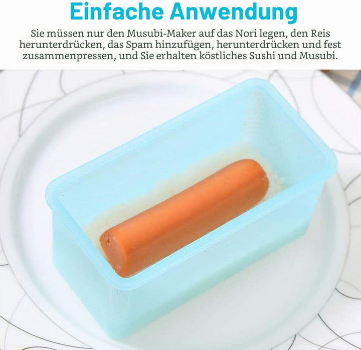 Musubi Maker Presse – antihaftbeschichtet & lebensmittelecht Sushi Maker – Reiskugelform, ideal für