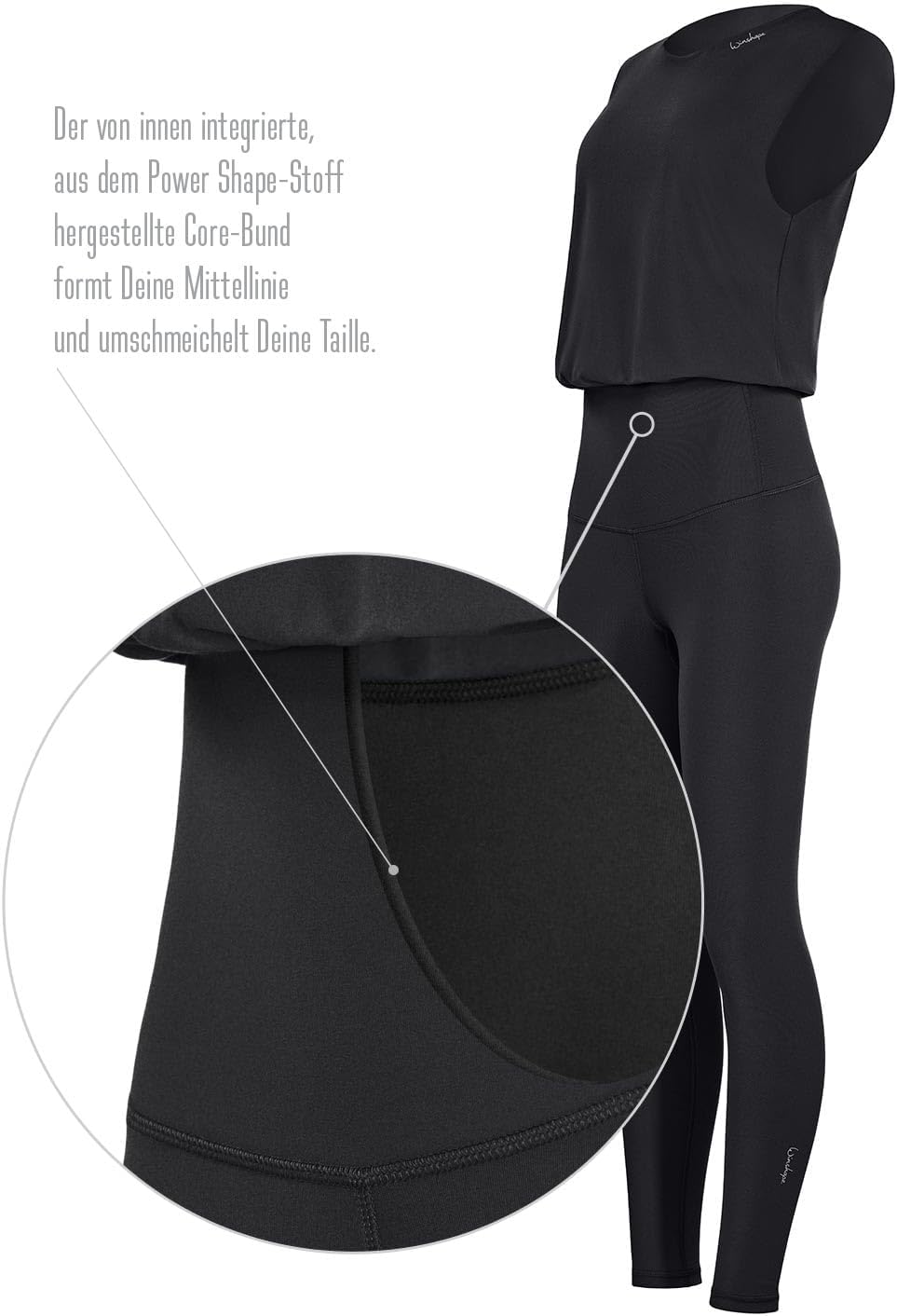 WINSHAPE Damen Winshape Damen Functional Comfort Jumpsuit Js102lsc Jumpsuit (1er Pack) M Schwarz, M