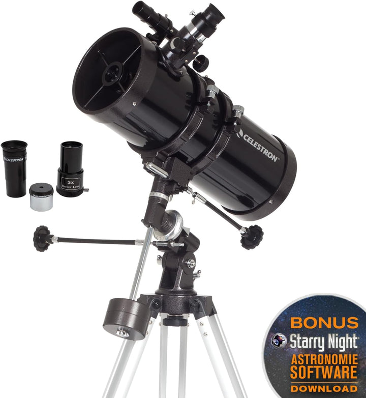 Celestron 21049 PowerSeeker 127EQ Spiegelteleskop, Schwarz PowerSeeker 127EQ Reflektor, PowerSeeker