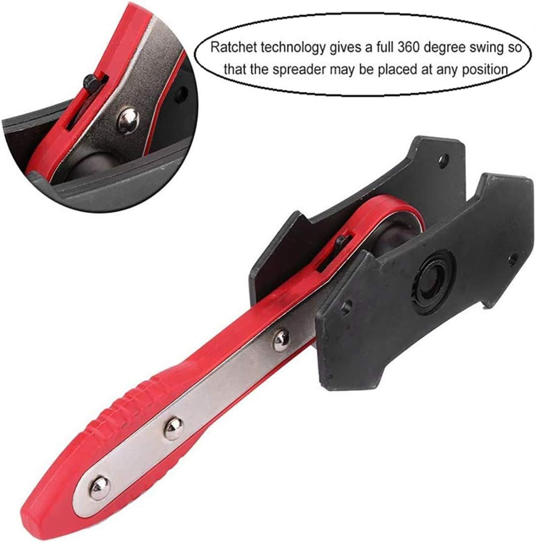 QISF Bremskolben-Rückstell-Werkzeug | mit 4 TLG Bremssattelhaken | Ratschenfunktion KFZ Werkzeug | B