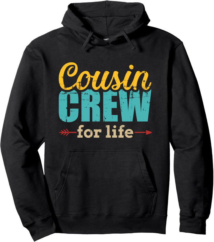 Cousine Crew fürs Leben Vintage Retro Pullover Hoodie