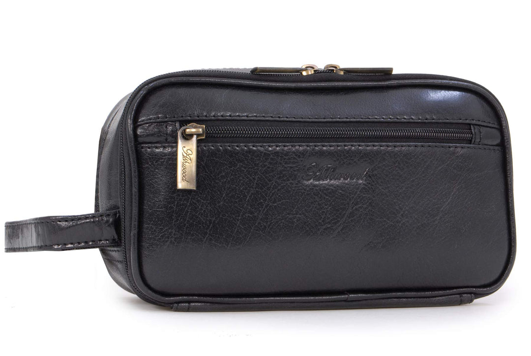 ASHWOOD - Leder - Wäschetasche/Rasierentasche Chelsea - Schwarz, Schwarz