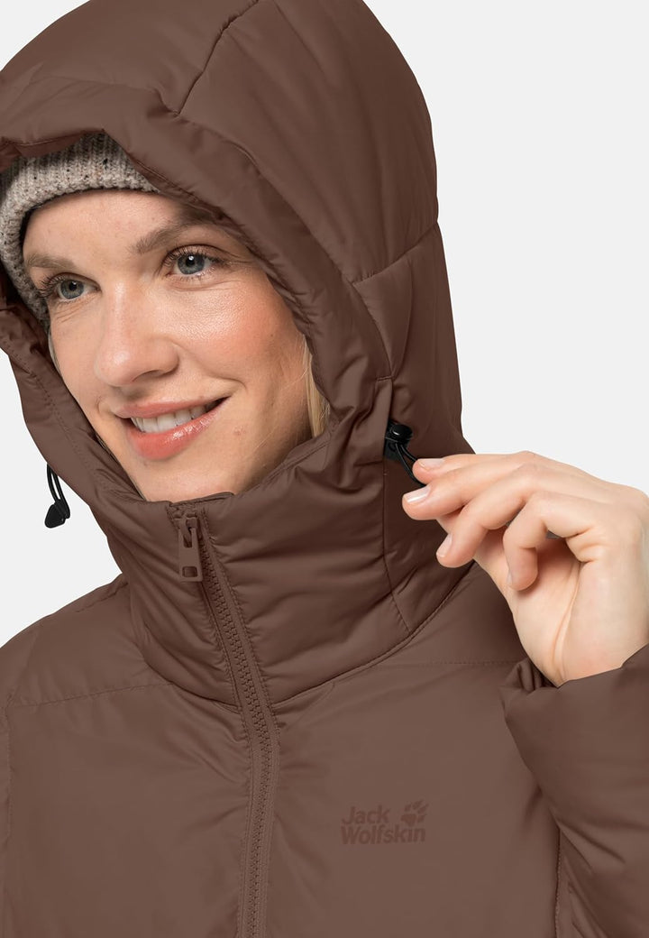 Jack Wolfskin Damen Frozen Lake Coat W Daunenmantel M Hazelnut Brown, M Hazelnut Brown