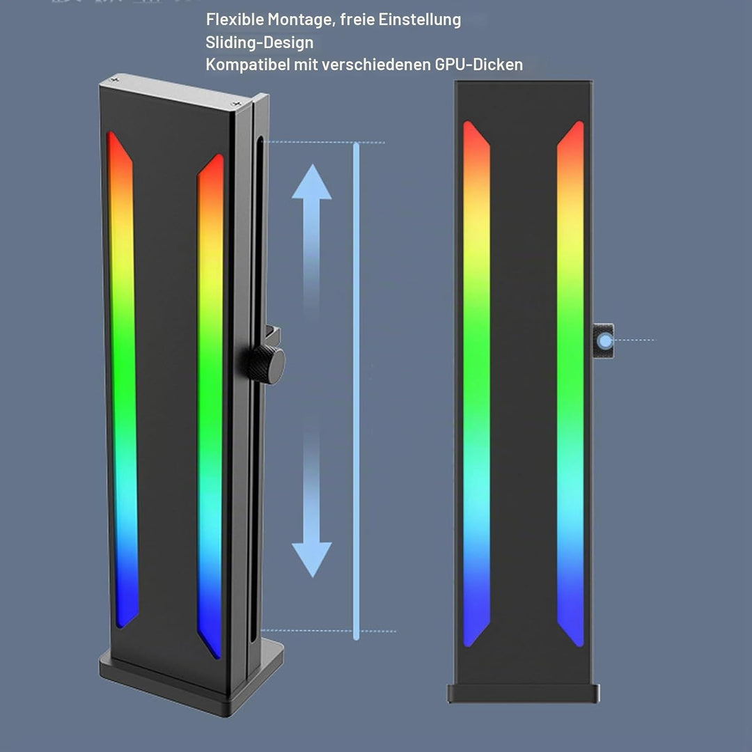 GPU-Unterstützungshalterung, ARGB-Aluminiumlegierung, magnetische Basis, verschiebbar, verstellbare