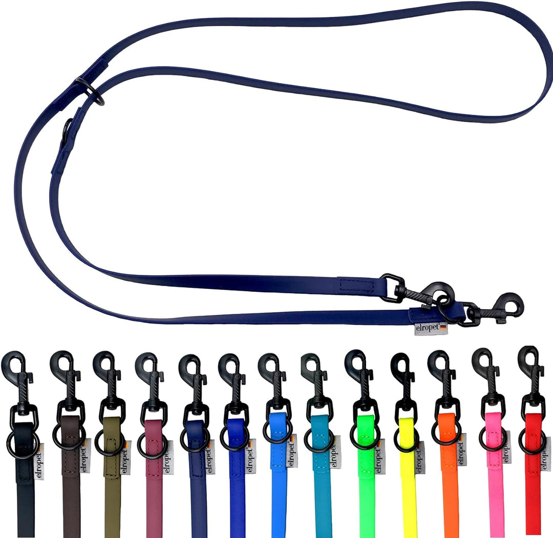 Biothane Hundeleine schwarzer Haken verstellbar für kleine Hunde/grosse Hunde 2m / 2,40m / 2,80m / 3