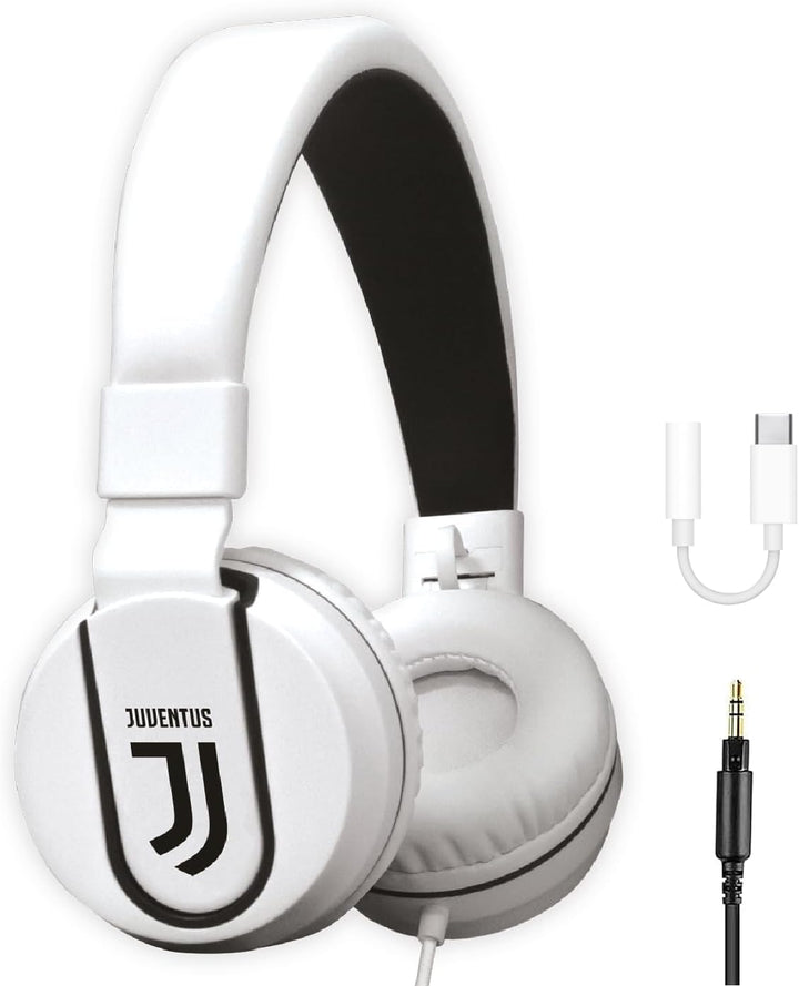 Techmade Mütze |ON-Ear | mit Draht | Weiss/Schwarz | Juventus Football Team