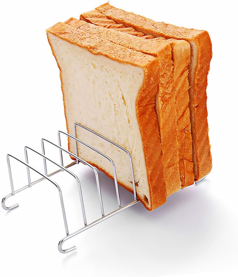 Gatuida 2 Stück Airfryer Zubehör 304 Edelstahl Toastständer Heissluftfritteuse Brotständer Mit Stabi