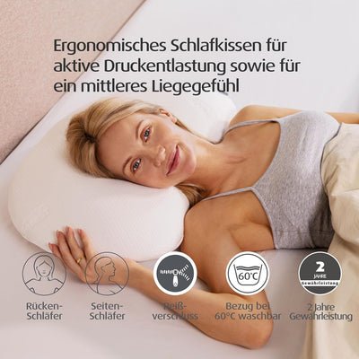 TEMPUR Sonata Kopfkissen Memory Foam, ergonomisches Nackenstützkissen für Rücken- und Seitenschläfer