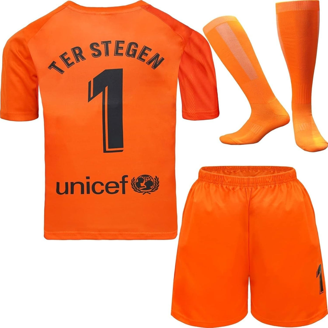 NIHMEX Barcelona TER Stegen Kinder Torwart Trikot Fussball 